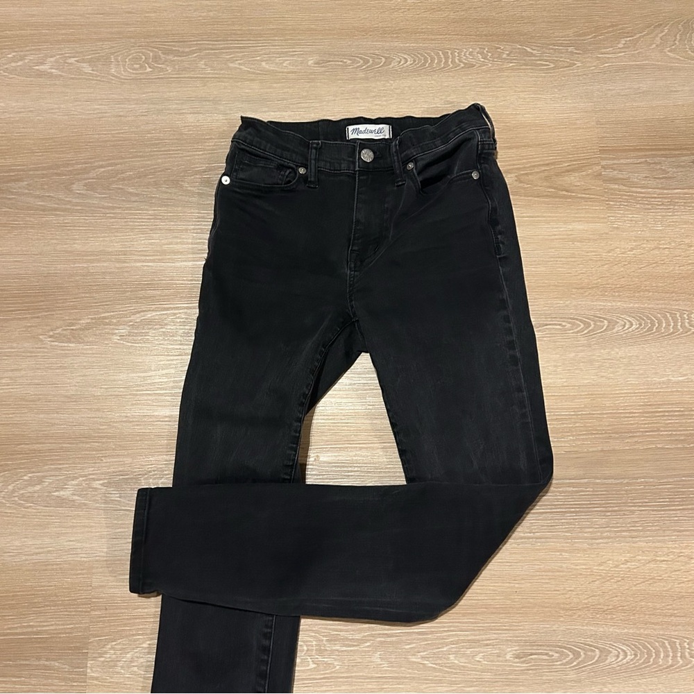 Madewell Charcoal Denim High Riser Skinny Jeans